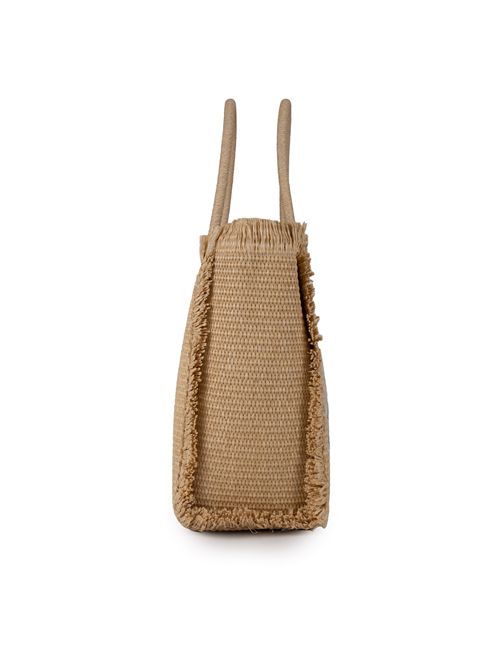 Borsa Vanity Straw Garden effetto paglia Mc2 Saint Barth | VANITY STRAW06743H GARDEN 1031 EMB